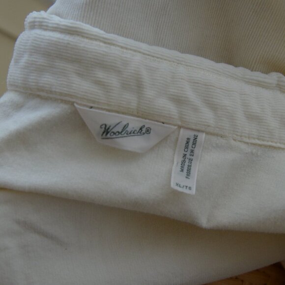 Woolrich Cream Coduroy Shacket Shirt Sz XL - Picture 4 of 7